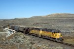 UP GP38-2 2015 at Rock Creek OR Oct 1985